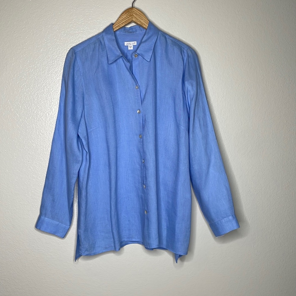 J. Jill Light Blue Button-Down Shirt
